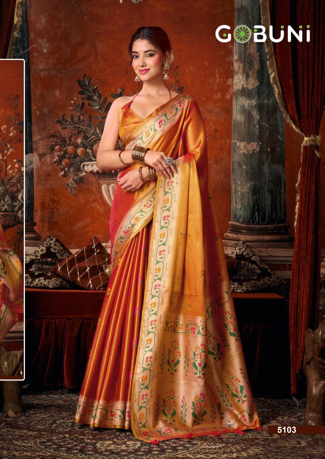 Suhana BY GOBUNI 5101 To 5106 Series Indian Traditional Wear Collection Beautiful Stylish Fancy Colorful Occasional Wear Silk Sarees At Wholesale Price